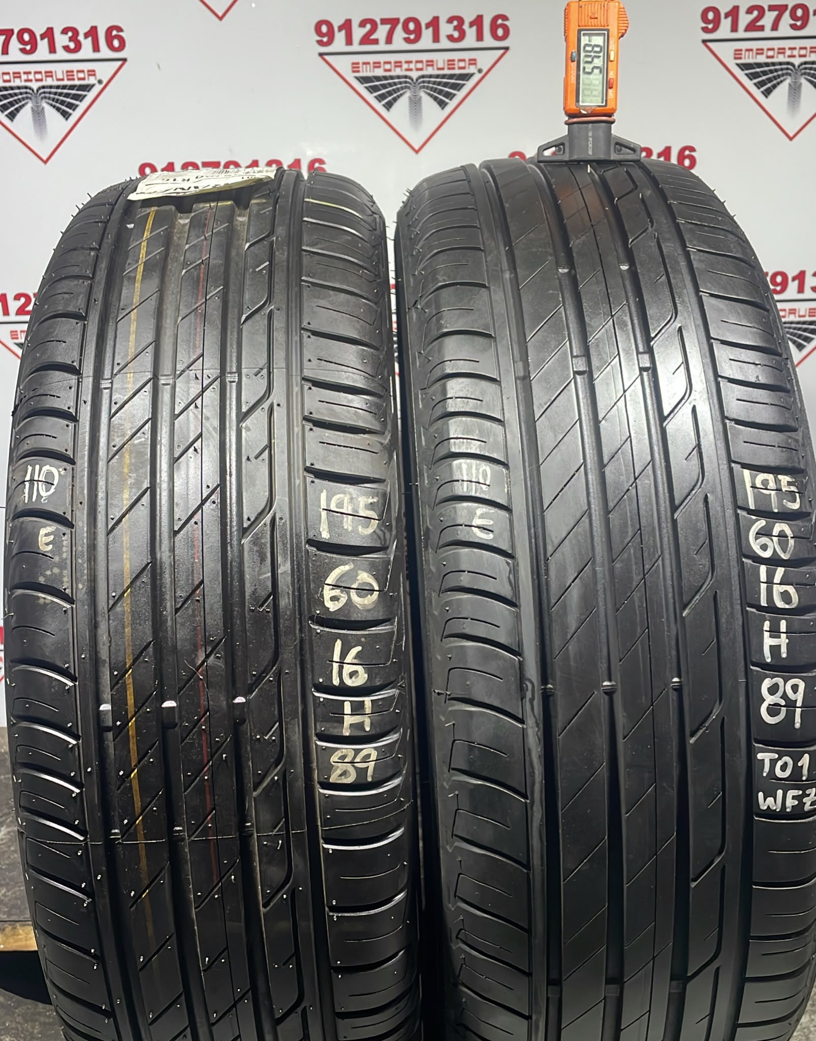 BRIDGESTONE TURANZA T001 USADO  195/60 R16 89 H